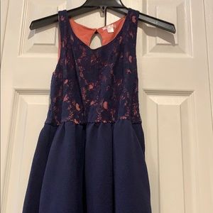 gently used navy blue xhilaration dress